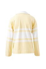 Shelby Slouchy Rugby Top - Butter/White
