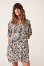 Boxy Shirt Dress - Leopard Linen Blend