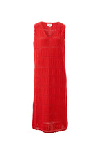 Sqaure Knit Midi Tank Dress - Heritage Red