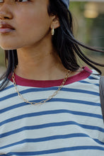Scout Slouchy L/S Tee - Milk Prussion Blue Stripe