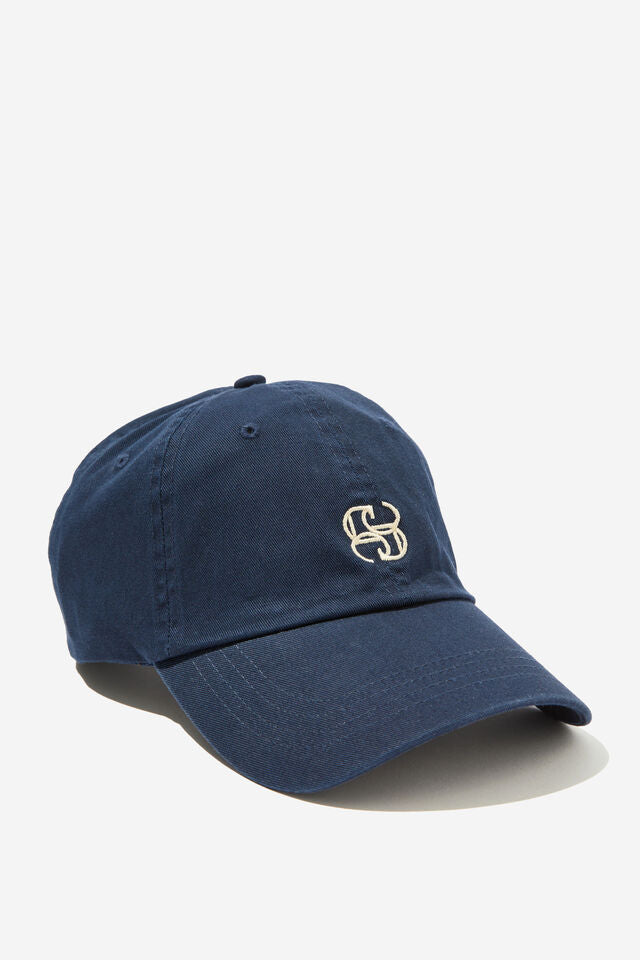 Ceres Monogram Cap - Navy Ecru Stitch