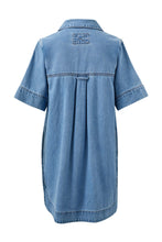 Sammy Relaxed Shirt Dress - Mid Vintage Blue