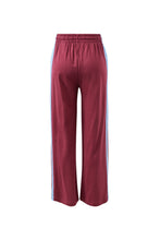 Gigi Wide Leg Pants - Burgundy and Blue