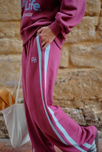 Gigi Wide Leg Pants - Burgundy and Blue