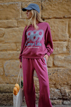 Gigi Wide Leg Pants - Burgundy and Blue