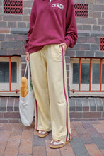 Gigi Wide Leg Pant - Butter and Burgundy