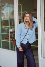 Nelly Long Sleeve Cardi - China Blue