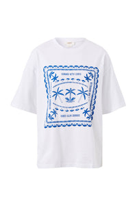 Boyfriend Tee -Summer Cobalt Blue