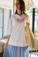 Liv Oversized Tee White Summer Lobsters