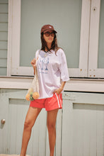 Liv Oversized Tee White Summer Fish