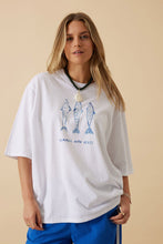 Liv Oversized Tee White Summer Fish
