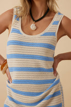Talulah Knit Tank Dress Powder Blue Stripe