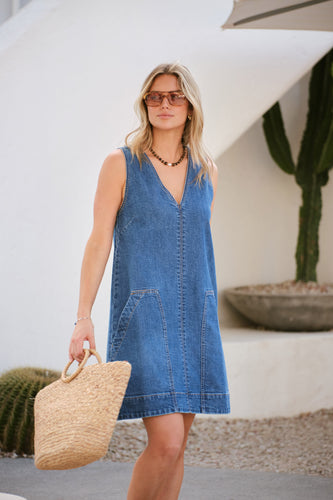Emme Shift Dress - Fresh Indigo