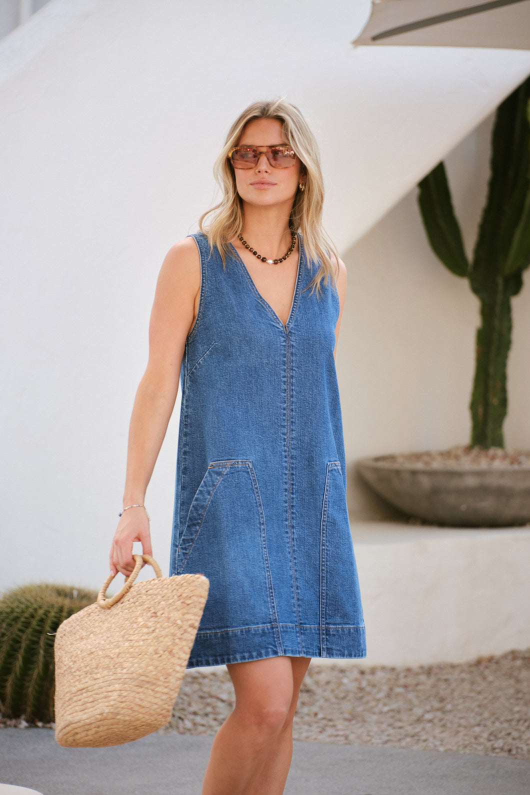 Emme Shift Dress - Fresh Indigo