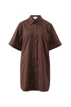 Sara Mini Shirt Dress - Chocolate