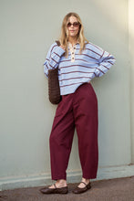 Jessa Rugby Knit - Sky Blue Stripe