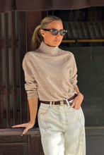 Alex  Knit Funnel Neck Pullover - Oat Marle