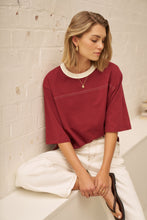 Devon Slouchy Seam Tee Mulberry