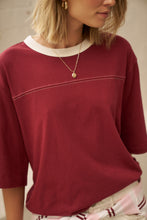 Devon Slouchy Seam Tee Mulberry