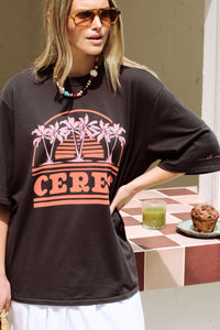 Liv Oversized Tee Sunset Palms