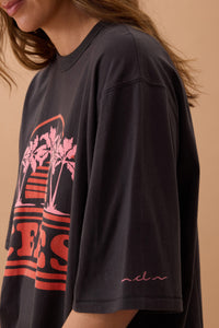 Liv Oversized Tee Sunset Palms