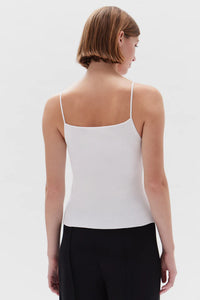 Freya High Knit Tank - White