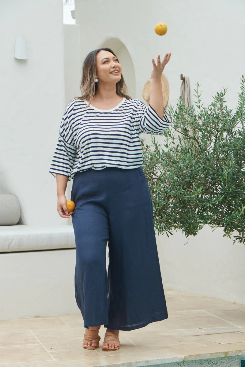 La Vie Crop Pant - Sapphire