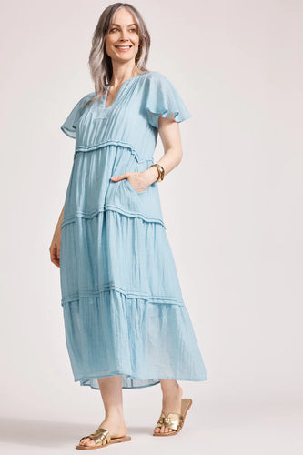 Orsula Tiered Maxi Dress - Nimbus