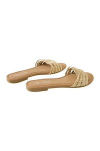 Miramar Plaited Sandal Gold