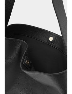 Bridie Leather Shopper - Black