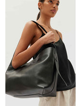 Bridie Leather Shopper - Black