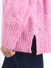 Tallulah Cable Knit - Pink Geranium
