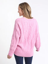 Tallulah Cable Knit - Pink Geranium