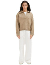 Collared Knit Jumper - Khaki