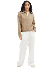Collared Knit Jumper - Khaki