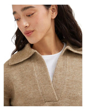 Collared Knit Jumper - Khaki