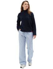 Mock Neck Knit - Navy