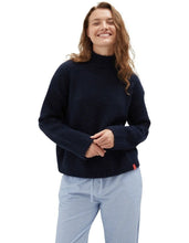 Mock Neck Knit - Navy