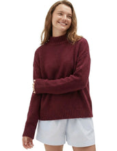 Mock Neck Knit - Burgundy