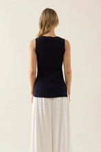 Adele Split Tank - Navy