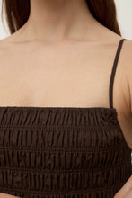 Aubrey rouched dress ganache