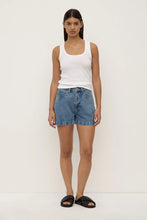 Boxy Denim Short - Dark Stone