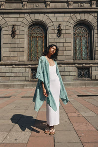 Fleur Cape ONE SIZE Seafoam