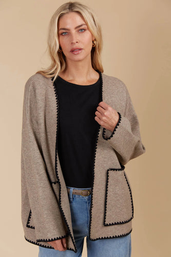 Athena Cardigan - Taupe