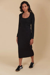 Juno Knit Skirt - Onyx