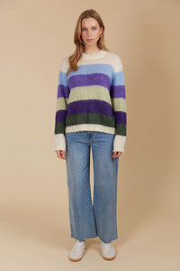 Pallas Stripe Jumper - Violet