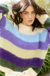Pallas Stripe Jumper - Violet