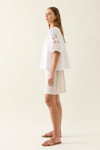 Nilsa Button Top - Lotus