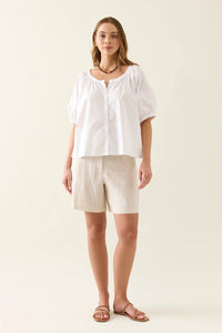 Nilsa Button Top - Lotus