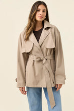 Farida Cropped Trench - Stone